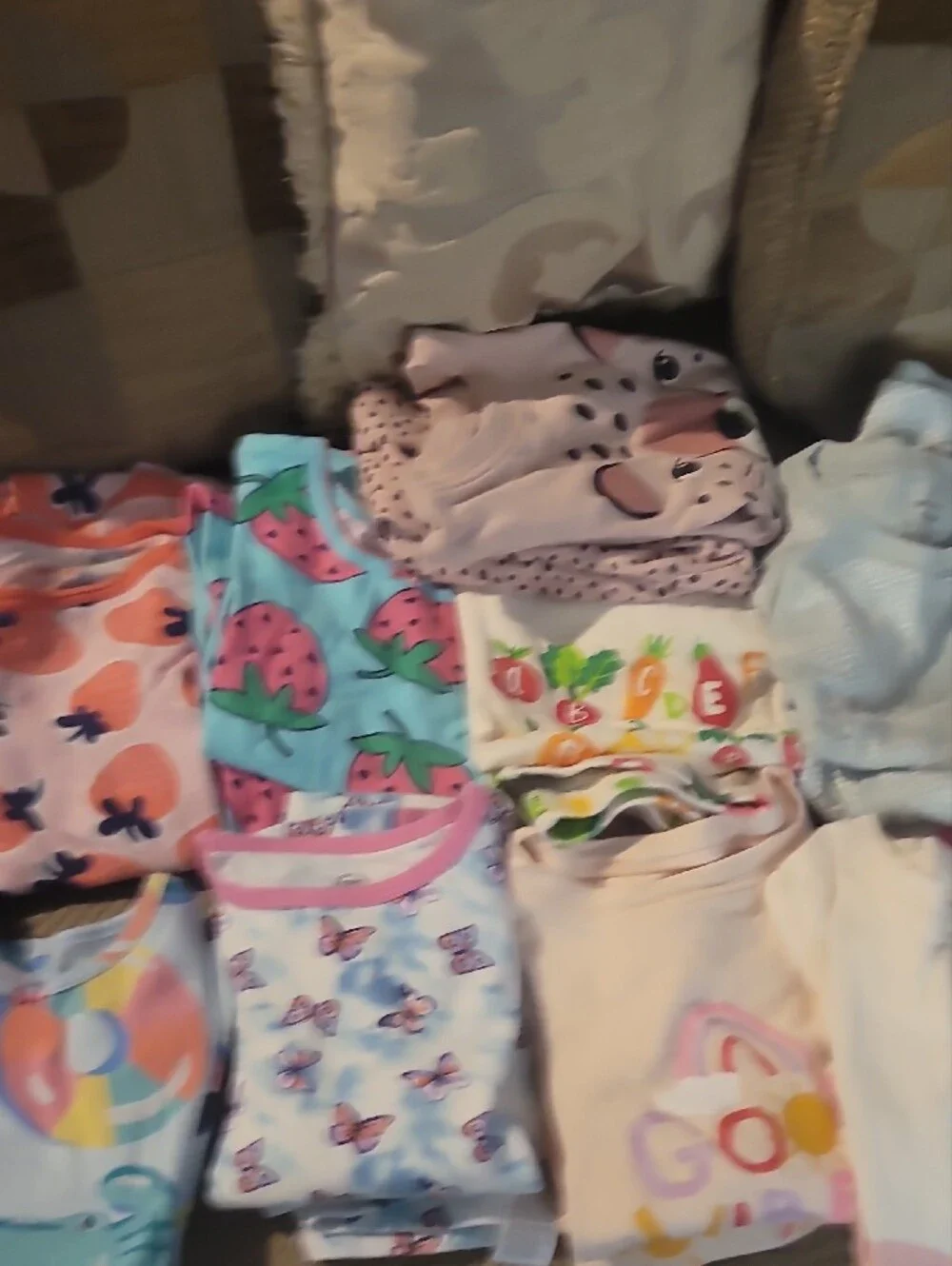 Carter's Girls' Assorted Pajama Tops and Bodysuits - Purple, Pink, Blue, White